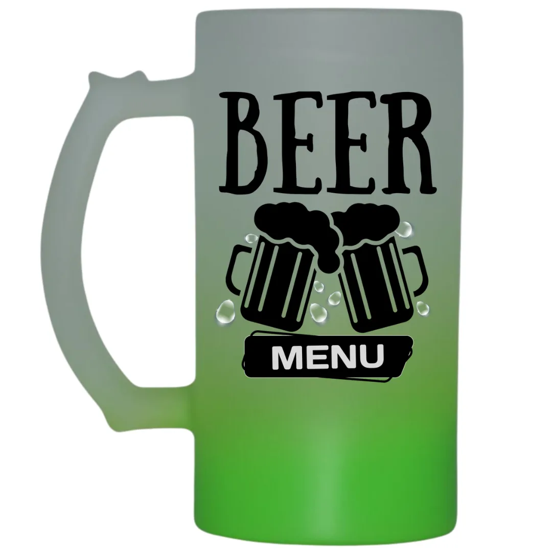 Beer Menu Frosted Beer Mug