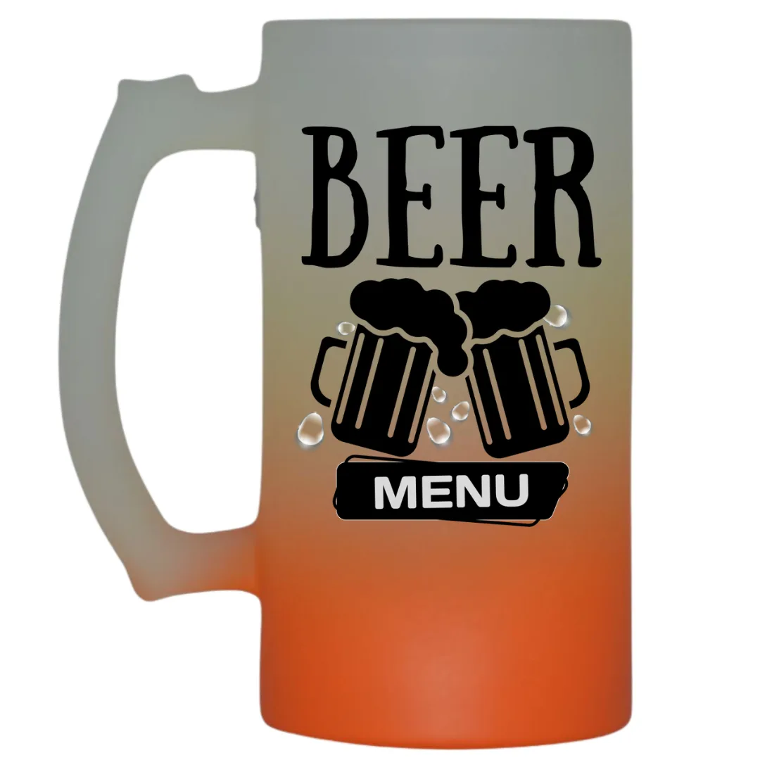 Beer Menu Frosted Beer Mug