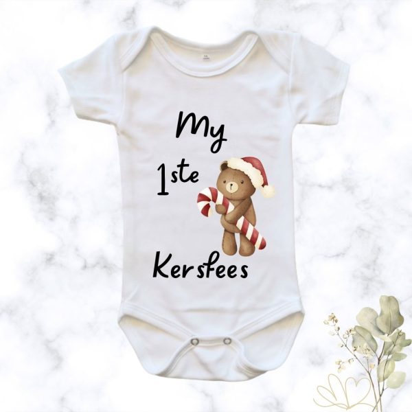 1st Christmas Bear | Custom Printed Onesie