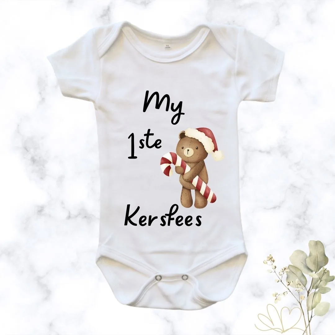 1st Christmas Bear | Custom Printed Onesie