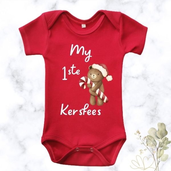 1st Christmas Bear | Custom Printed Onesie