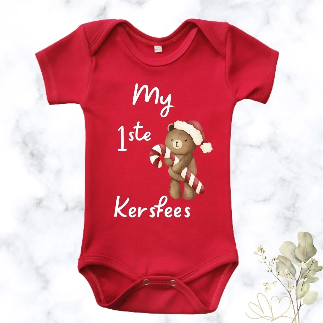 1st Christmas Bear | Custom Printed Onesie