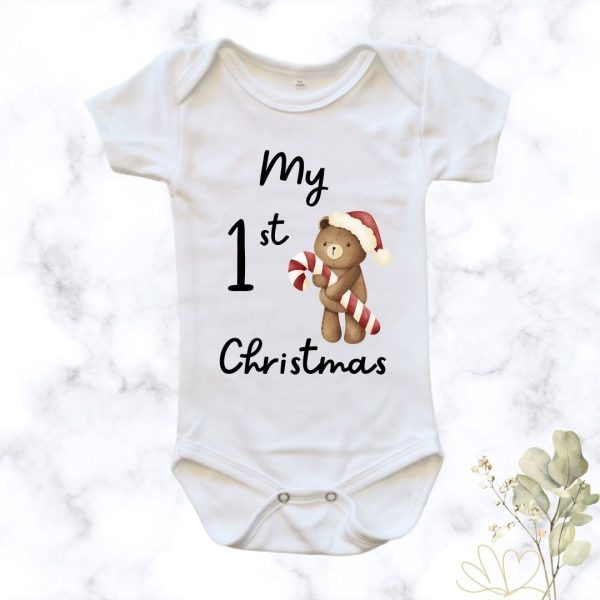 1st Christmas Bear | Custom Printed Onesie