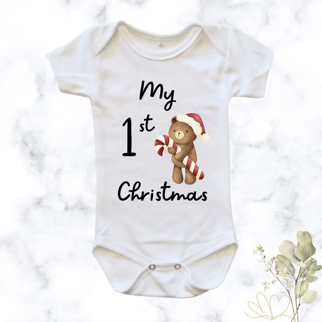 1st Christmas Bear | Custom Printed Onesie