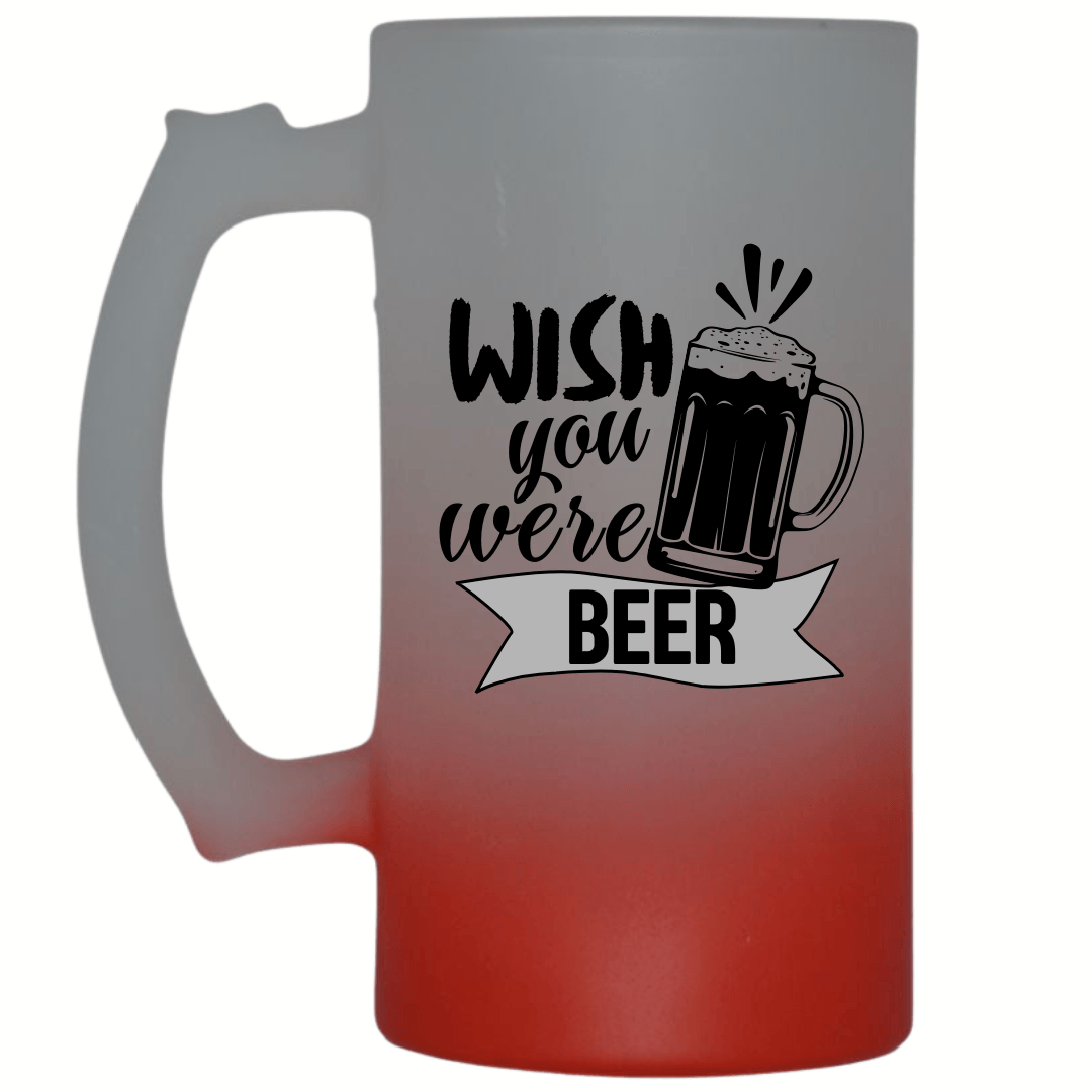 Wish You Were Beer Frosted Beer Mug