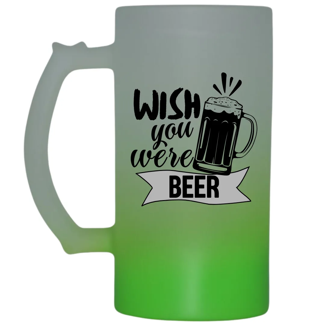 Wish You Were Beer Frosted Beer Mug