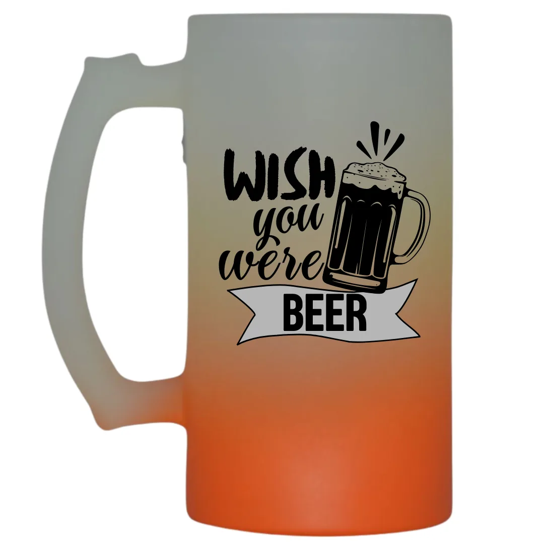 Wish You Were Beer Frosted Beer Mug