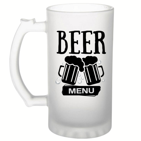 Beer Menu Frosted Beer Mug