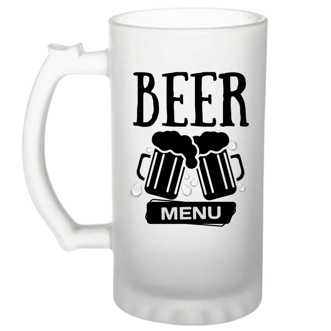 Beer Menu Frosted Beer Mug