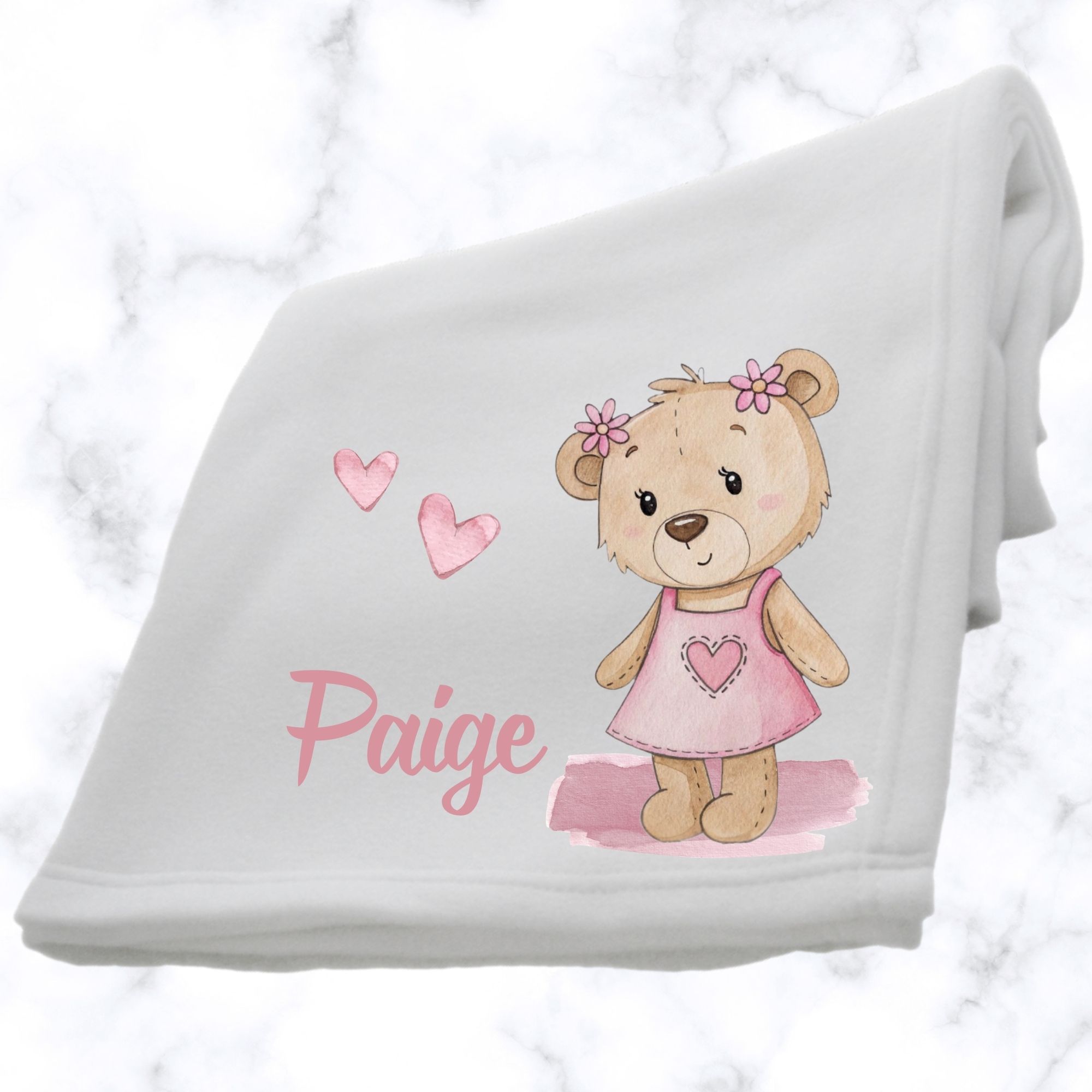 Bear Hugs Fluffy Fleece Baby Blanket