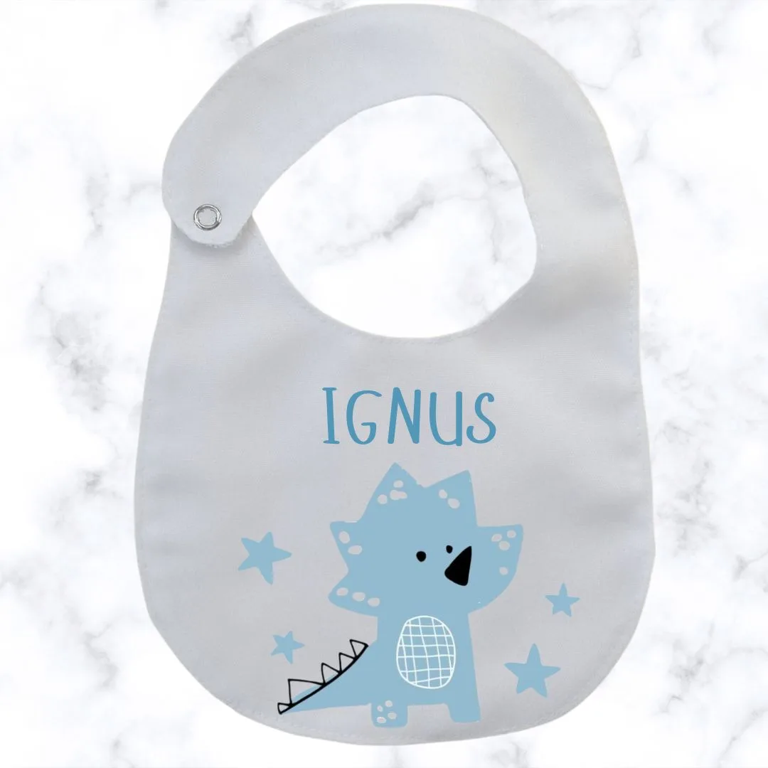 Twinkle Dino Round Bib