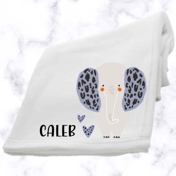 Elephant Fluffy Fleece Baby Blanket