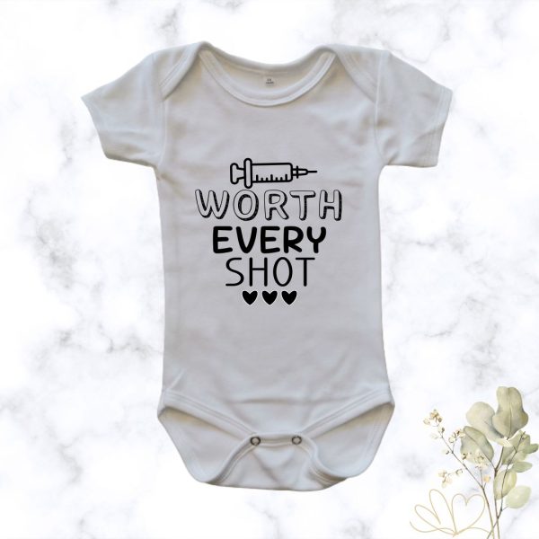 Worth Every Shot – Custom Printed Onesie