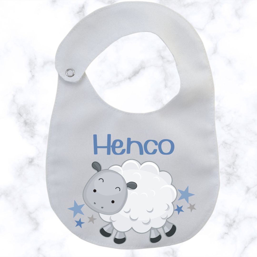 Little Lamb Round Baby Bib