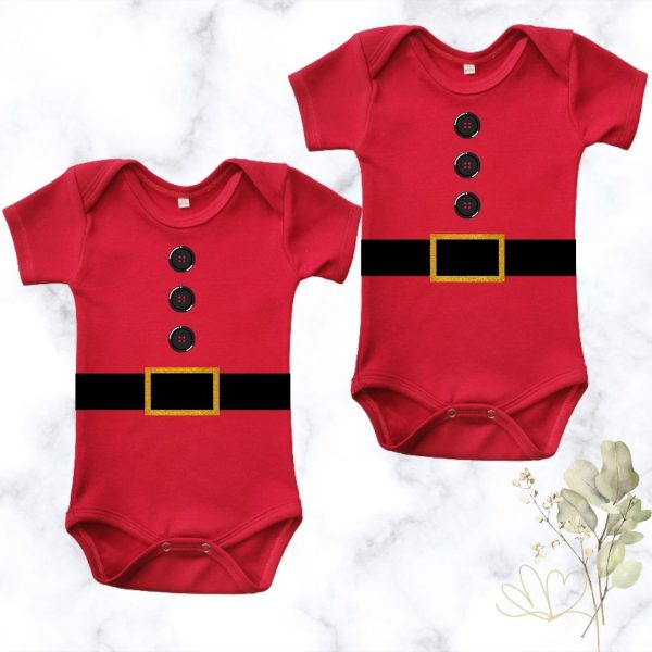 Little Santa Custom Printed Onesie