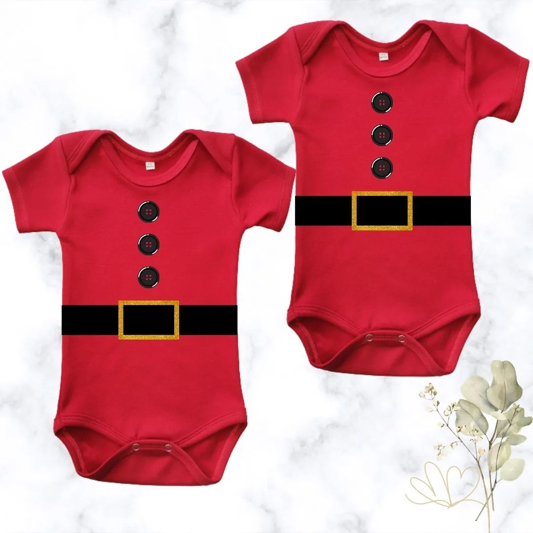 Little Santa Custom Printed Onesie