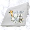 Safari Animals Fluffy Fleece Baby Blanket