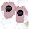 Younger and Cuter twin onesie combo