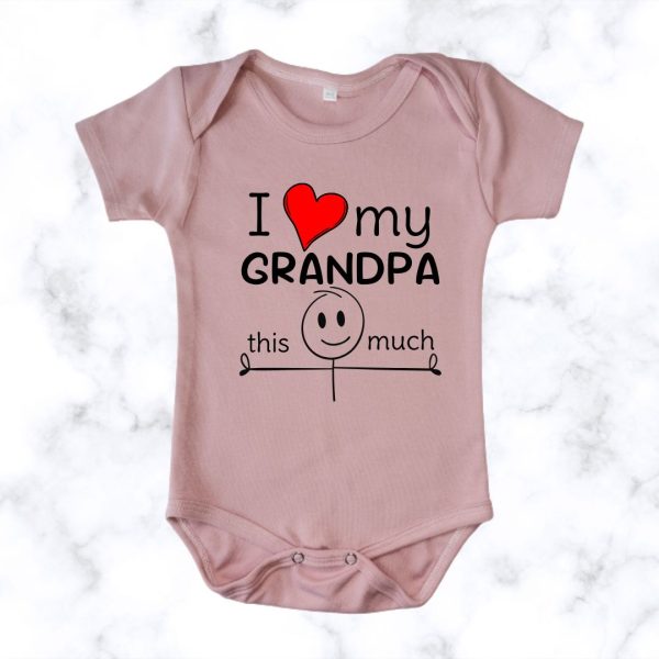 I love my Grandpa this much | Custom Printed Onesie
