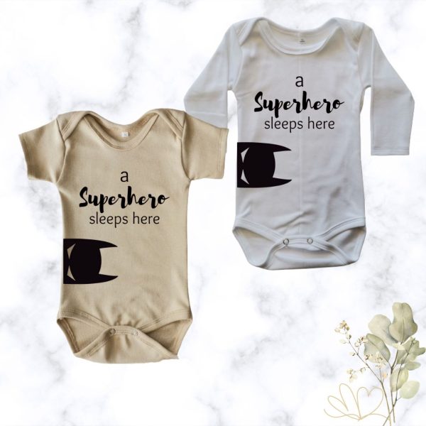 Superhero sleeps here | Custom Printed Onesie