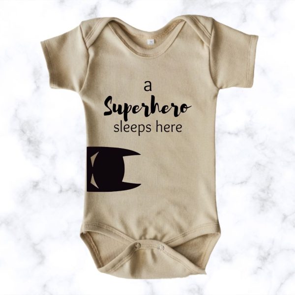 Superhero sleeps here | Custom Printed Onesie