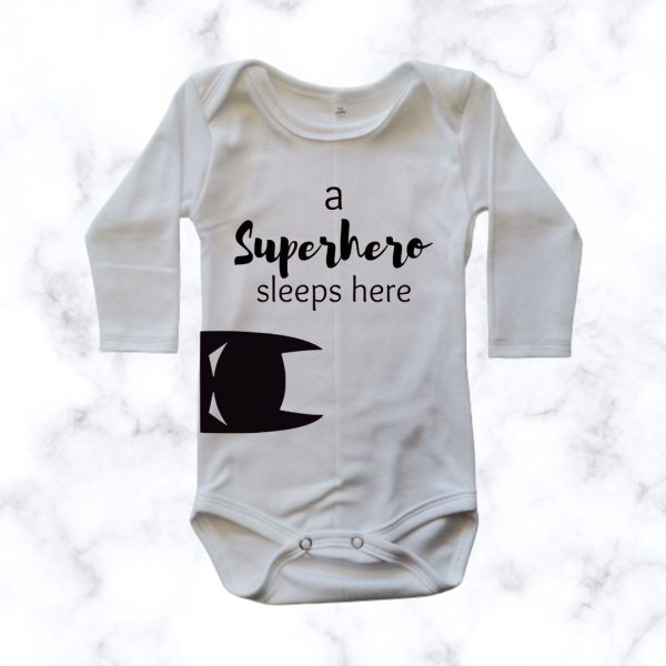 Superhero sleeps here | Custom Printed Onesie