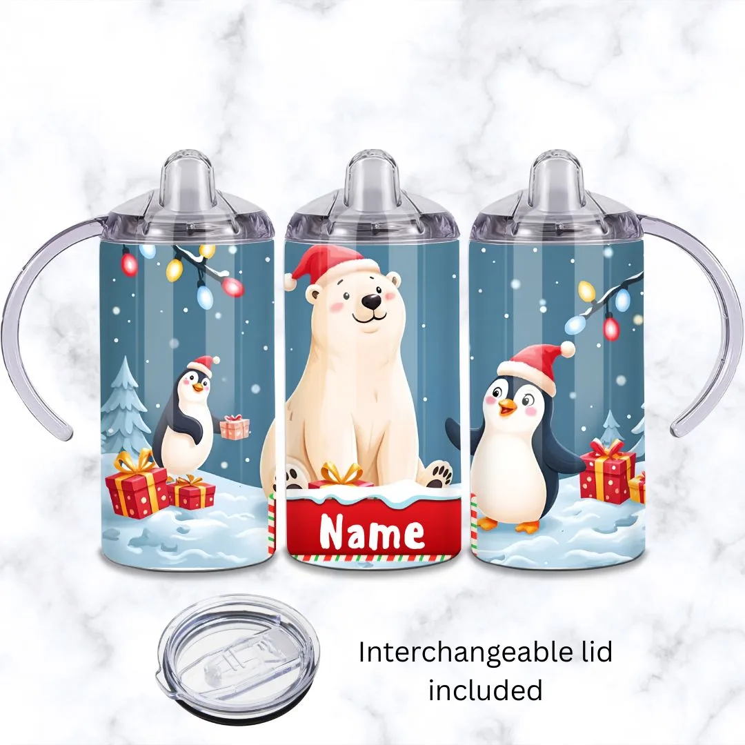 Polar Bear Baby Sippy Cup 12oz | Personalised Printed