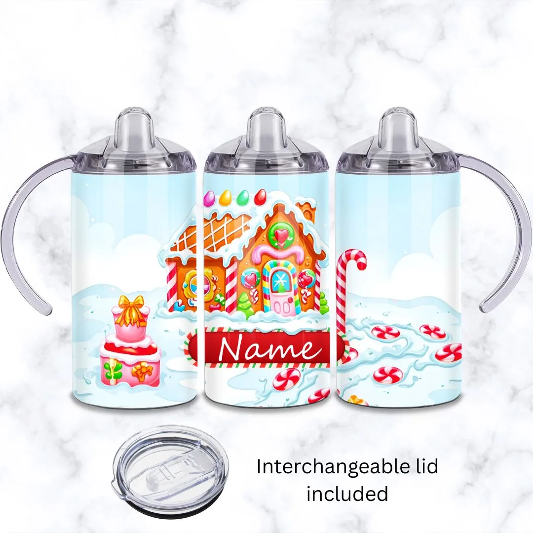 Frosted Candy Cottage Baby Sippy Cup 12oz | Personalised Printed