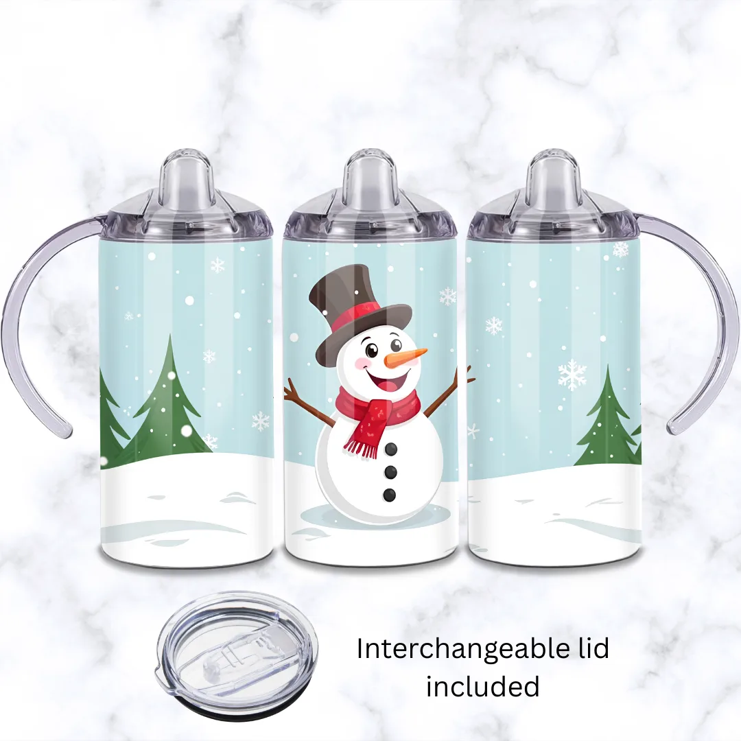 Snowman Baby Sippy Cup 12oz | Personalised Printed