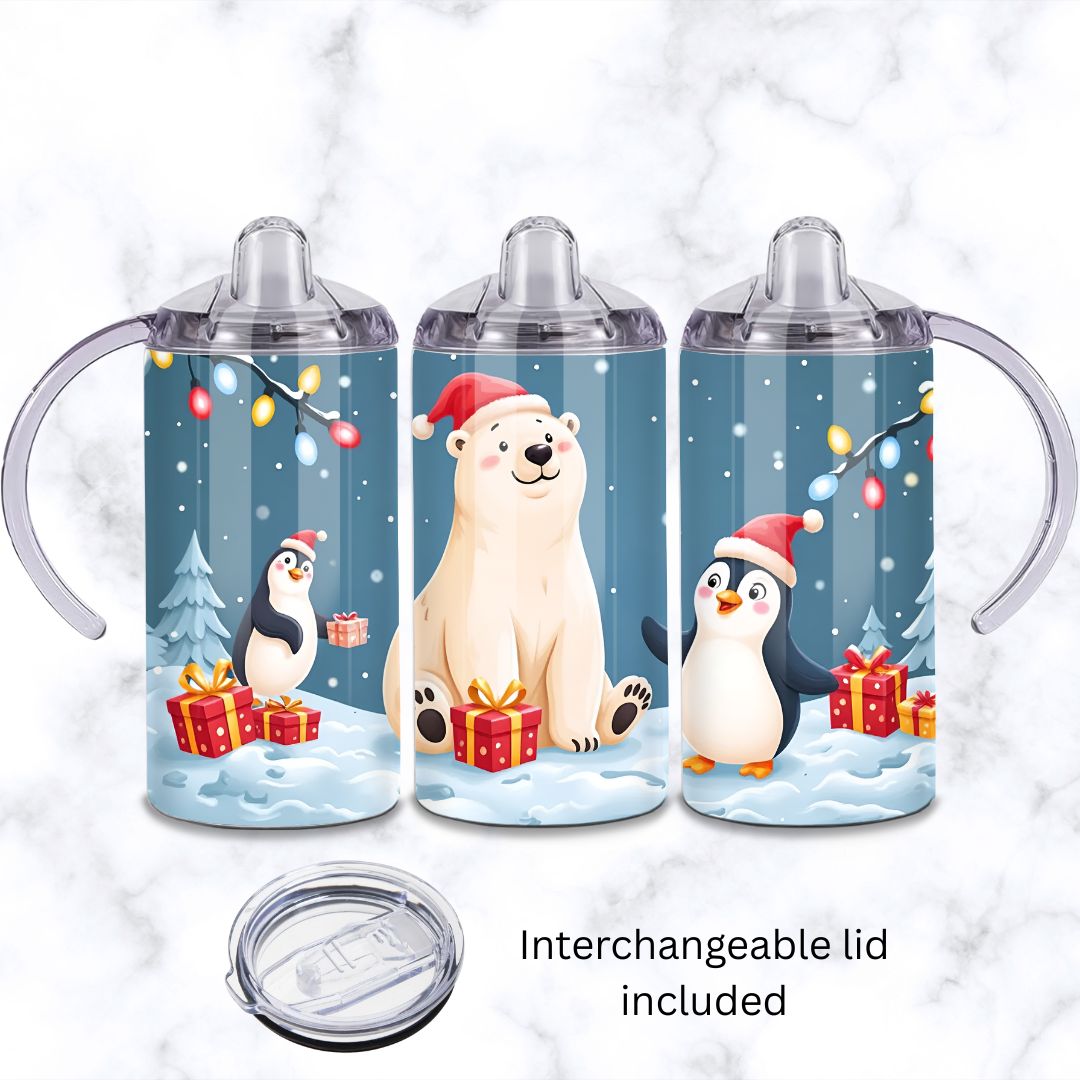 Polar Bear Baby Sippy Cup 12oz | Personalised Printed