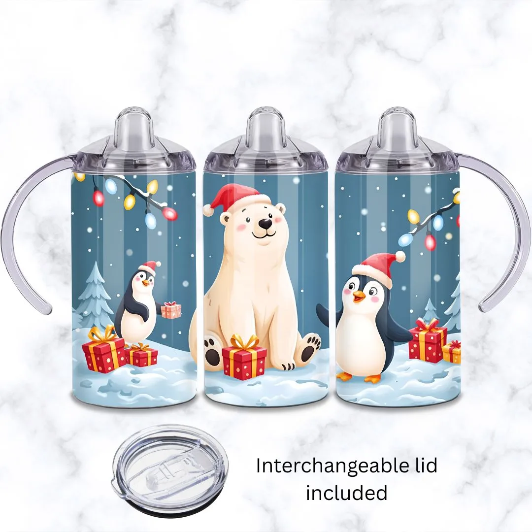 Polar Bear Baby Sippy Cup 12oz | Personalised Printed