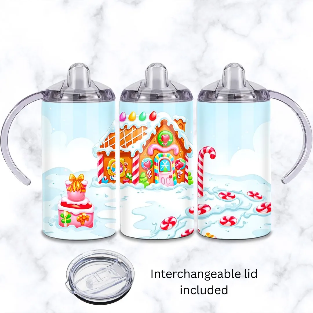 Frosted Candy Cottage Baby Sippy Cup 12oz | Personalised Printed