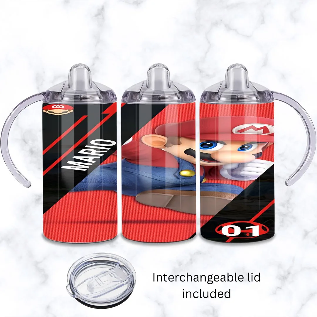 Assorted Mario Characters Baby Sippy Cup 12oz | Personalised Printed