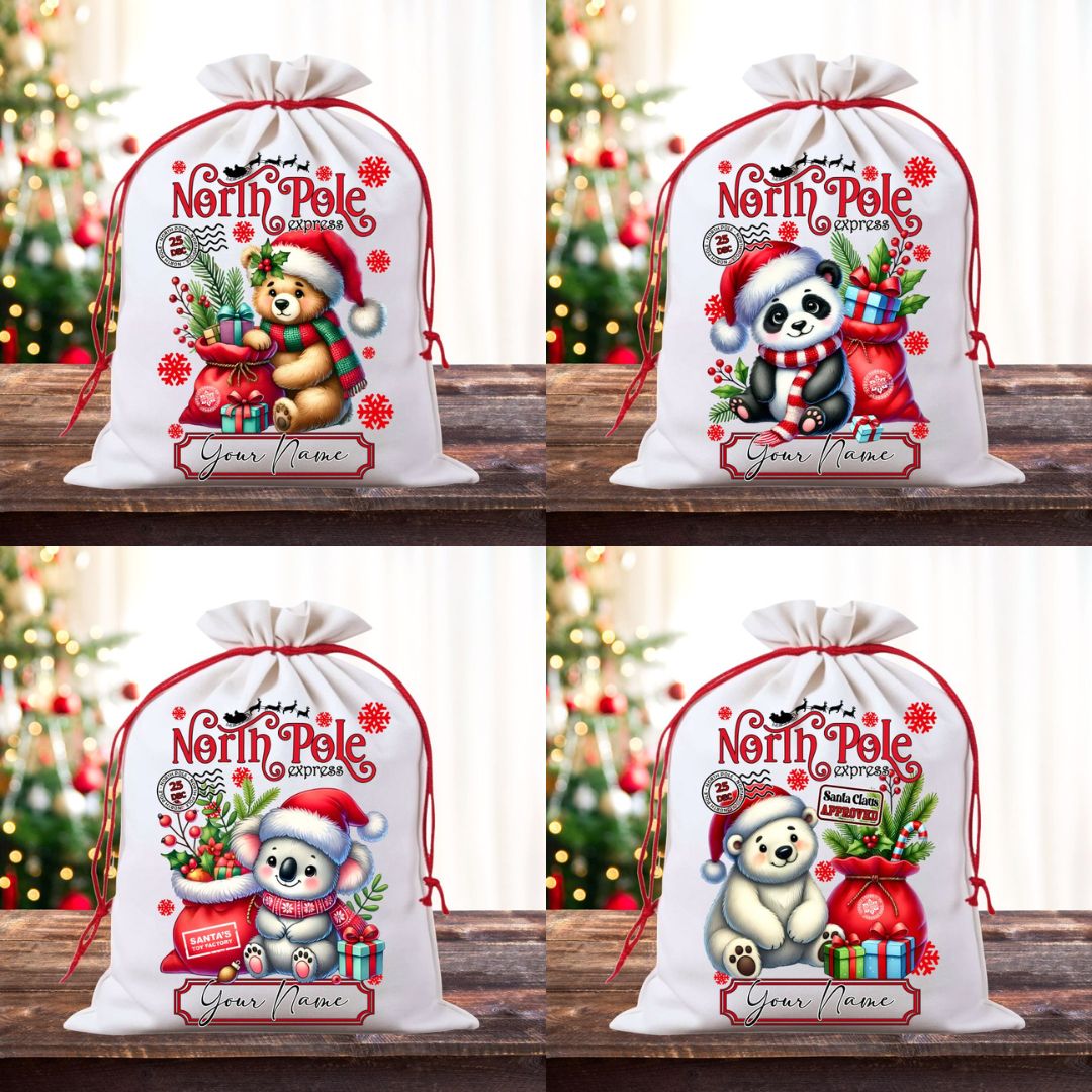 Bears Christmas Santa Sack