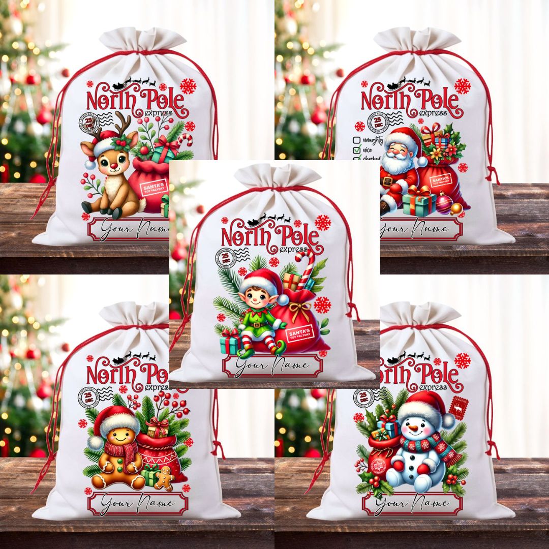 Christmas Characters Santa Sack