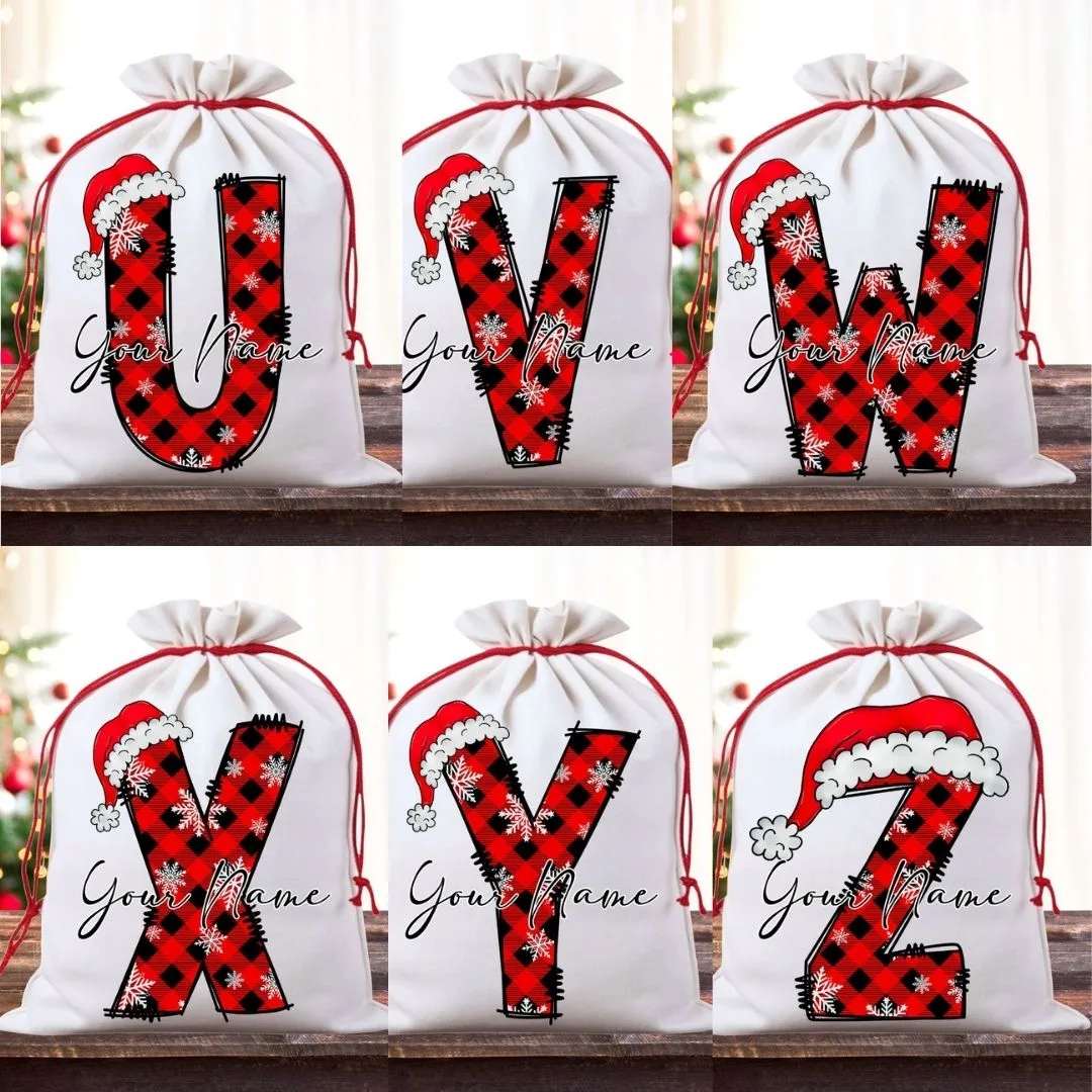 Christmas Letter Christmas Sack U - Z