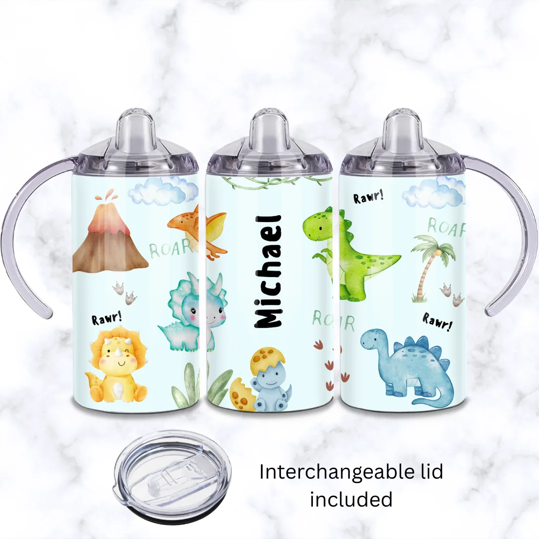 Dinosaur Baby Sippy Cup 12oz | Personalised Printed