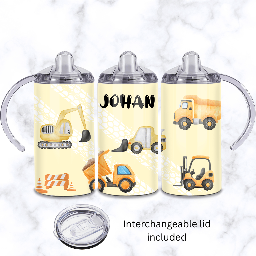 Construction Baby Sippy Cup 12oz | Personalised Printed