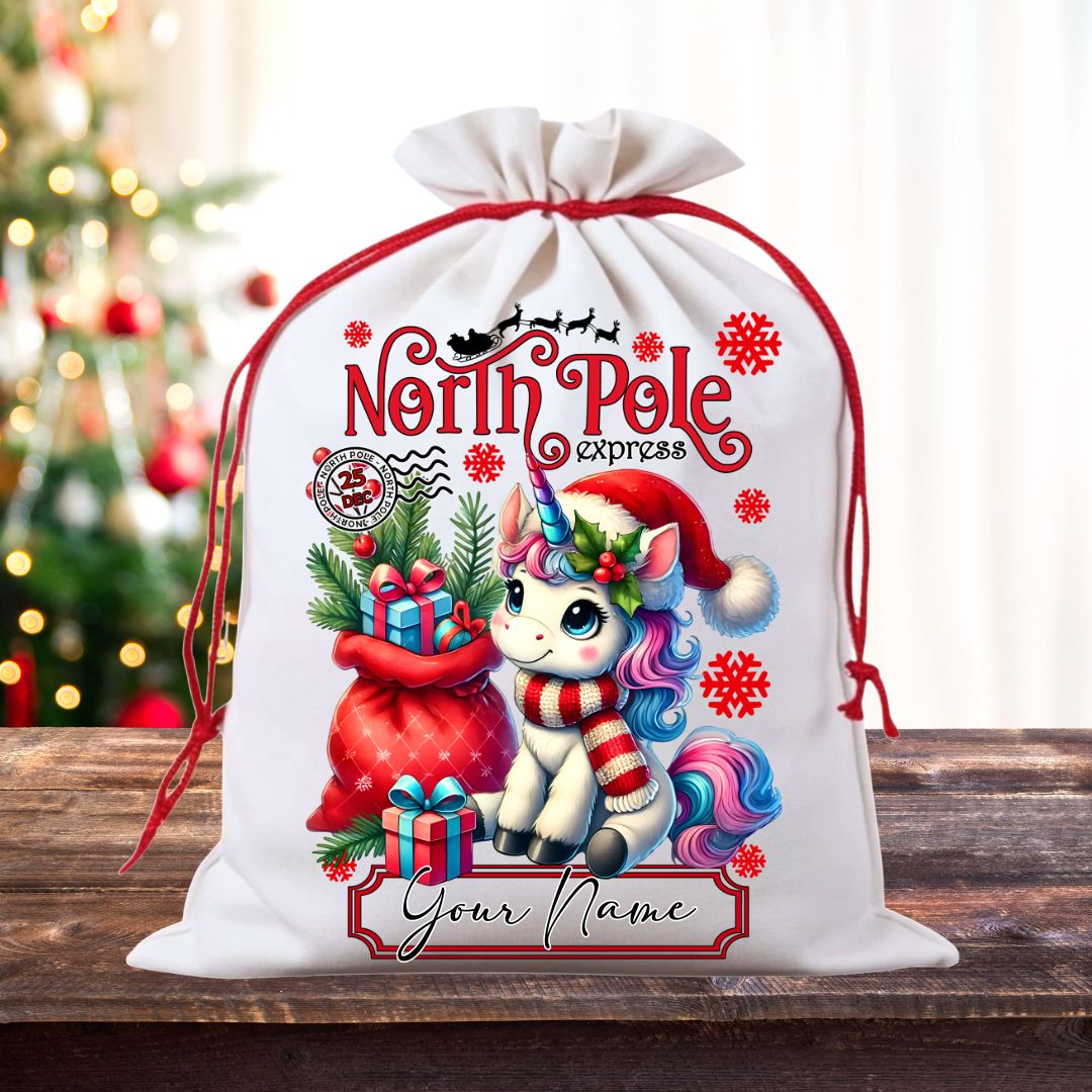 Unicorn Santa Sack
