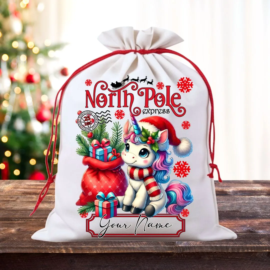 Unicorn Santa Sack
