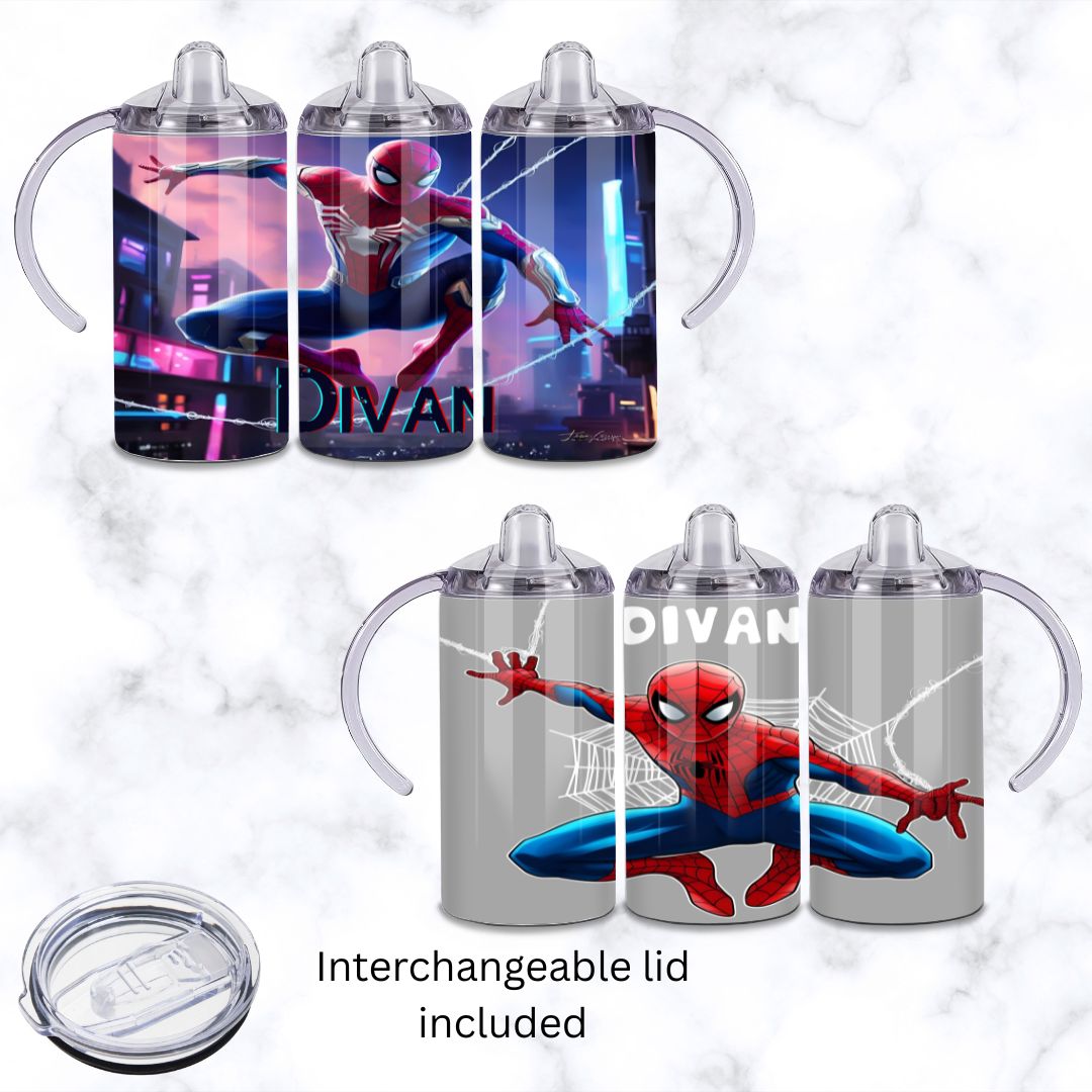 Assorted Spiderman Baby Sippy Cup 12oz | Personalised Printed