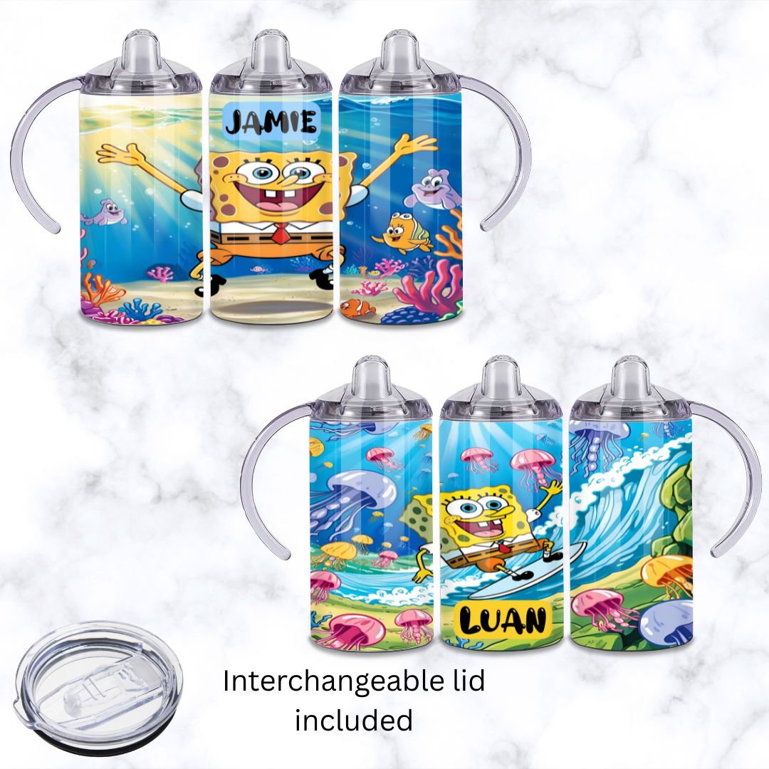 Assorted SpongeBob Baby Sippy Cup 12oz | Personalised Printed