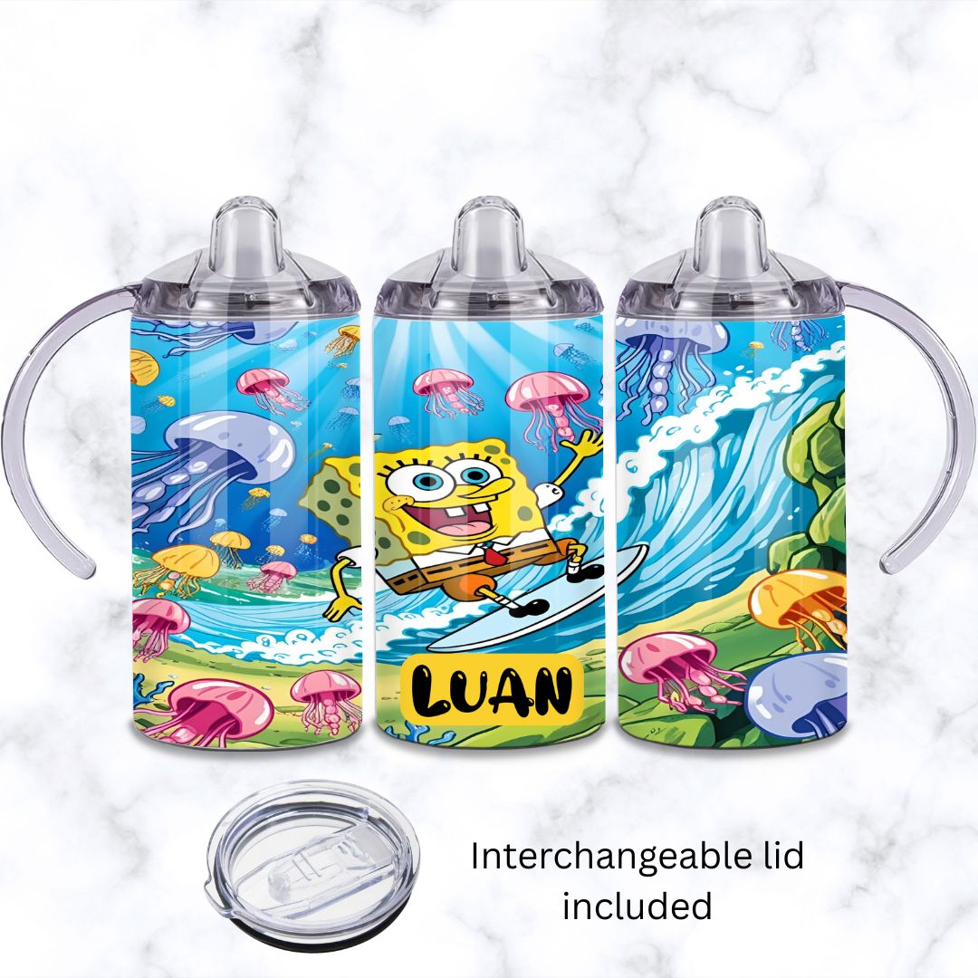 Assorted SpongeBob Baby Sippy Cup 12oz | Personalised Printed