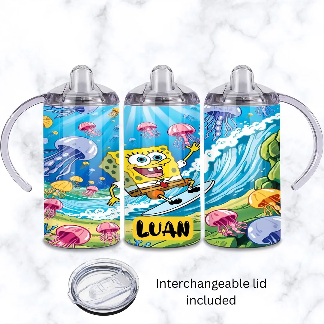 Assorted SpongeBob Baby Sippy Cup 12oz | Personalised Printed