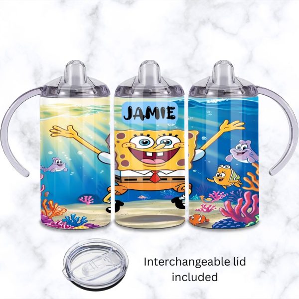 Assorted SpongeBob Baby Sippy Cup 12oz | Personalised Printed