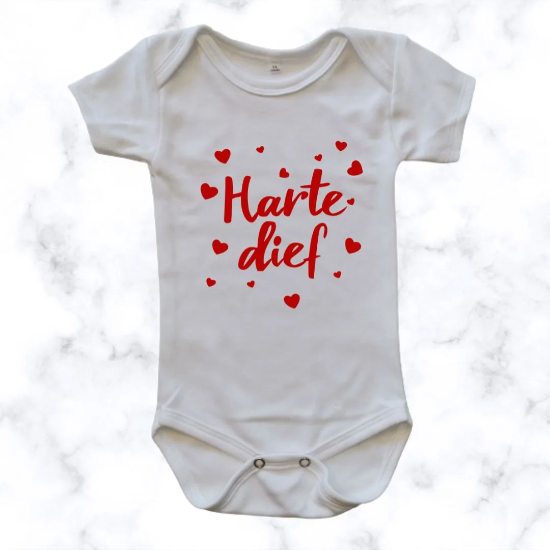 Harte dief | Custom Printed Cotton Valentines Onesie