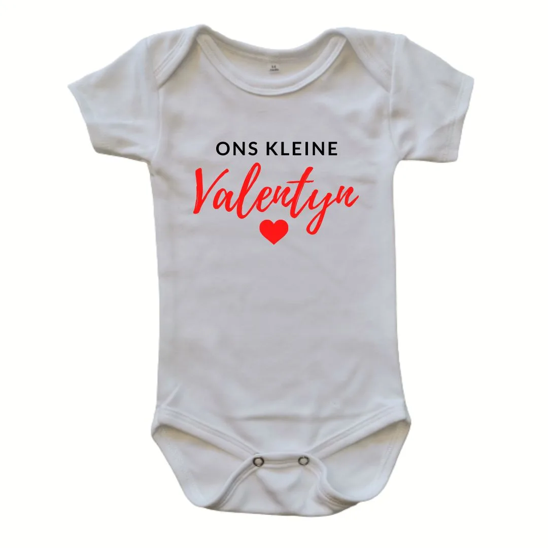 Little Valentine Printed Baby Onesie