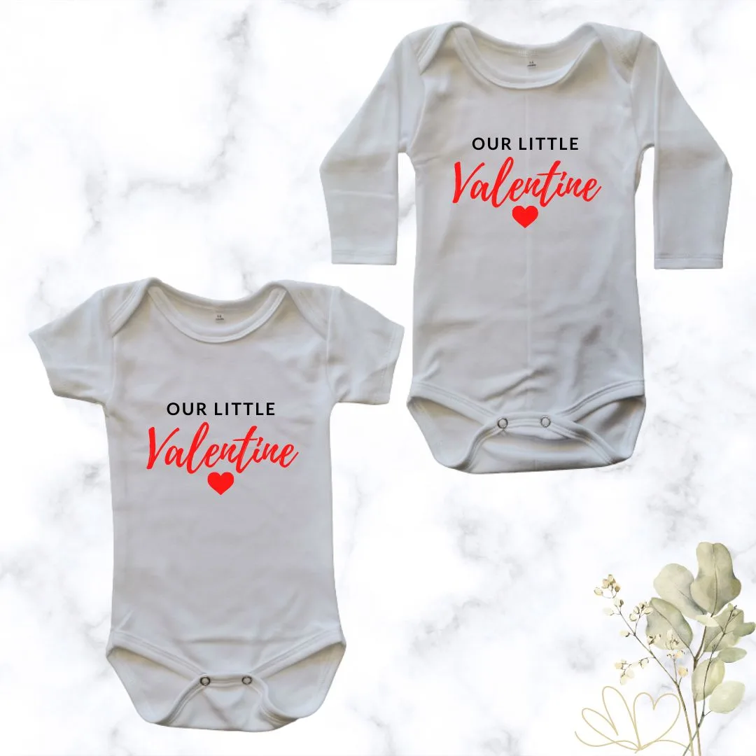 Little Valentine Printed Baby Onesie