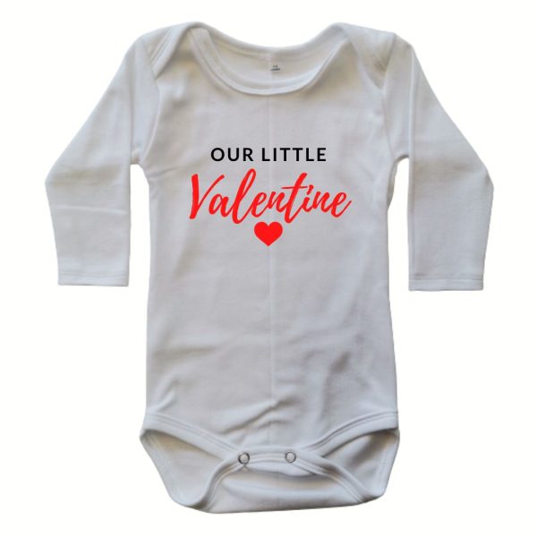Little Valentine Printed Baby Onesie