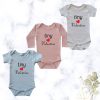 Tiny Valentine | Custom Printed Cotton Onesie